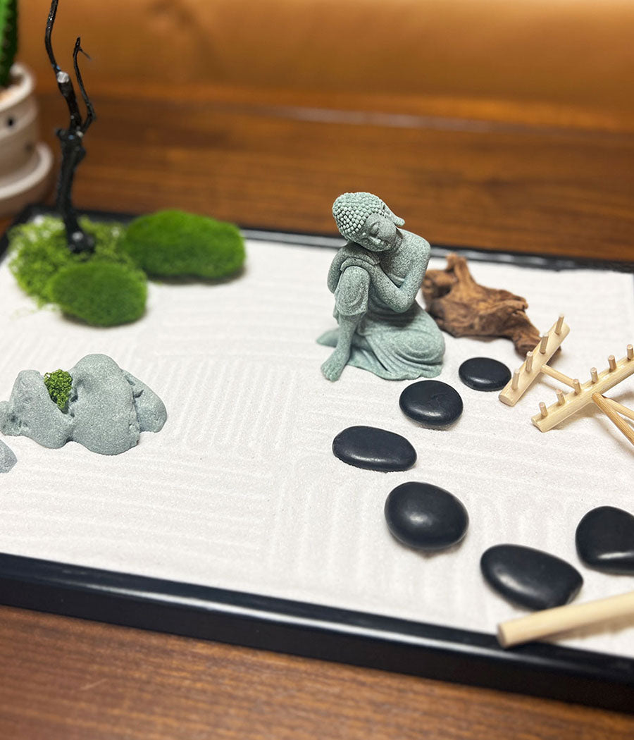 Mediating Buddha Sand Art Zen Garden Set